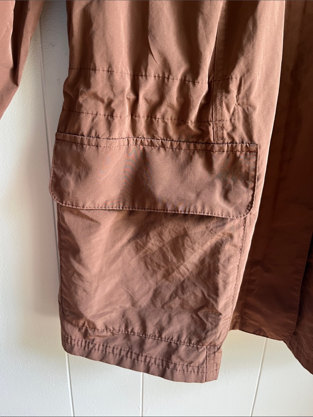 NWT J. Jill Brown Lightweight Utility Rain Jacket Wind Breaker Coastal Size XL - Picture 3 of 14